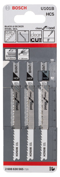 PRO Wood precise T1044DP Jigsaw Blade, 250 mm, 3 pcs (3.0 )