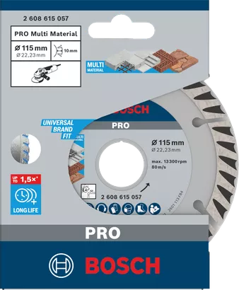 PRO Multi Material Diamond Cutting Disc 115x22.23 (115 / 22.23 / 2)