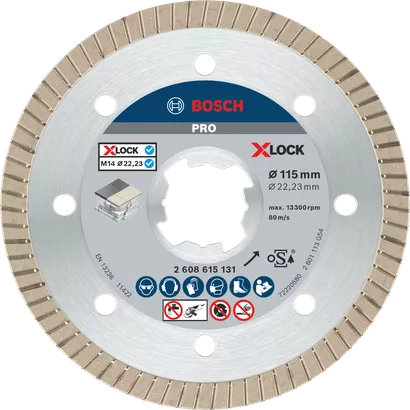 X-LOCK Diamantový rezací kotúč Best for Ceramic Extraclean Turbo 115 x 22,23 x 1,4 x 7 115 x 22,23 x 1,4 x 7 mm