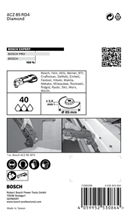 Segmentový list EXPERT ACZ 85 RD4 Grout Segment