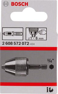 Keyless chucks up to 6 mm