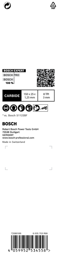 EXPERT ‘Thick Tough Metal’ S 955 CHC Reciprocating Saw Blade 3-pc (3.0 )