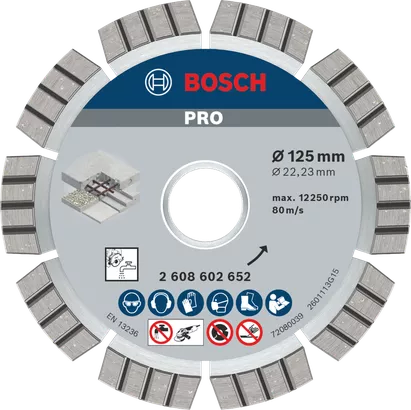 PRO Concrete Diamond Cutting Disc (125 / 22.23 / 2.2)