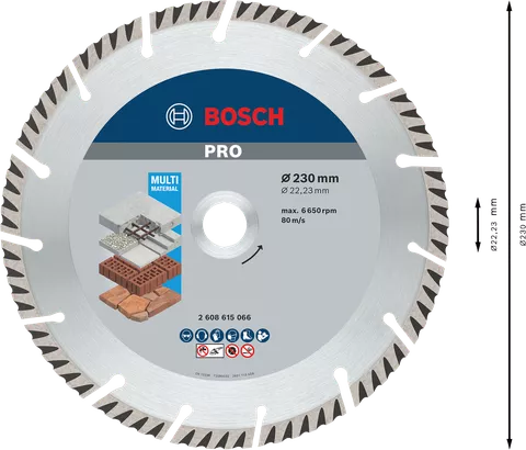 PRO Multi Material Diamond Cutting Disc (230 / 22.23 / 2.6)