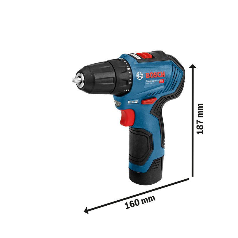 Akumulátorový vŕtací skrutkovač GSB 12V-30