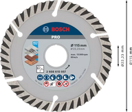 PRO Multi Material Diamond Cutting Disc 115x22.23 (115 / 22.23 / 2)