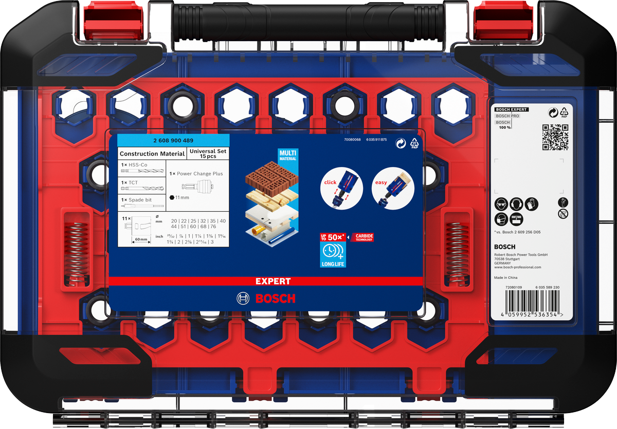 EXPERT Construction Material Hole Saw Sets (15 Pcs)