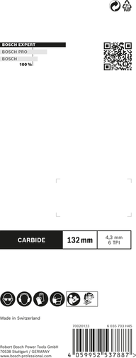 EXPERT ‘Fiber Plaster’ T 341 HM Jigsaw Blade 3-pc