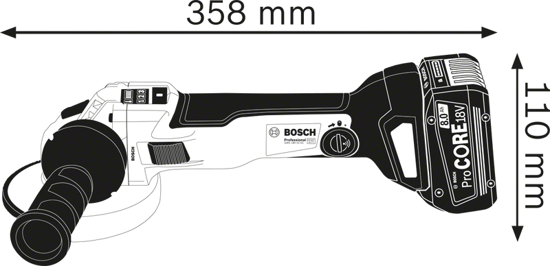 Akumulátorová uhlová brúska GWS 18V-10 SC Professional