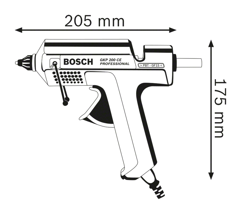 Lepiaca pištoľ GKP 200 CE Professional